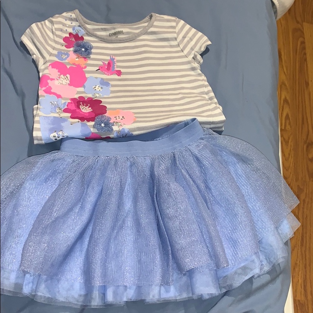 Gymboree skirt and shirt